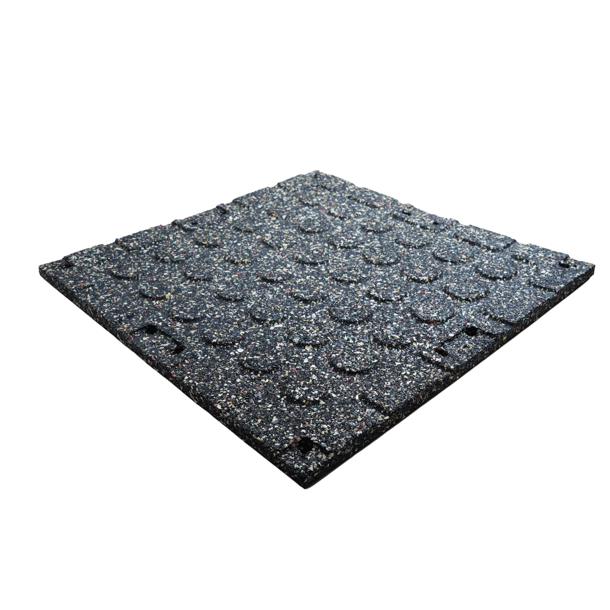 9 PACK OVERDRIVE EPDM Rubber Gym Mat Flooring Black 500MM x 500MM x 25MM - Image 4