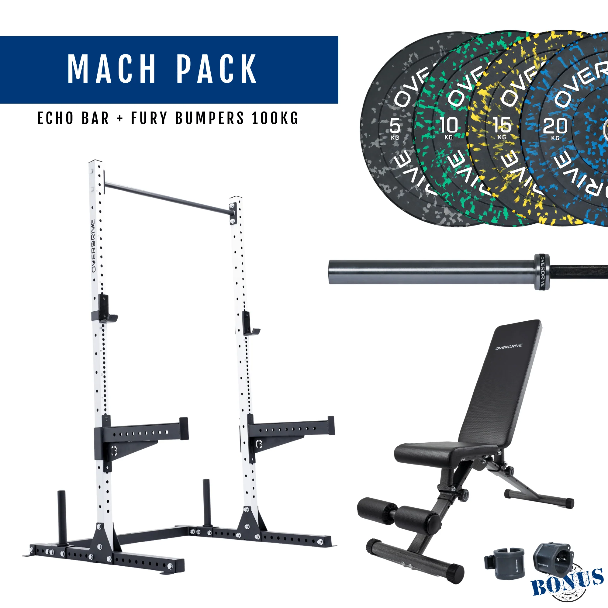 PRE-ORDER ETA 6th April Home Gym Packages - Mach Pack 100kg City Bench - Image 86