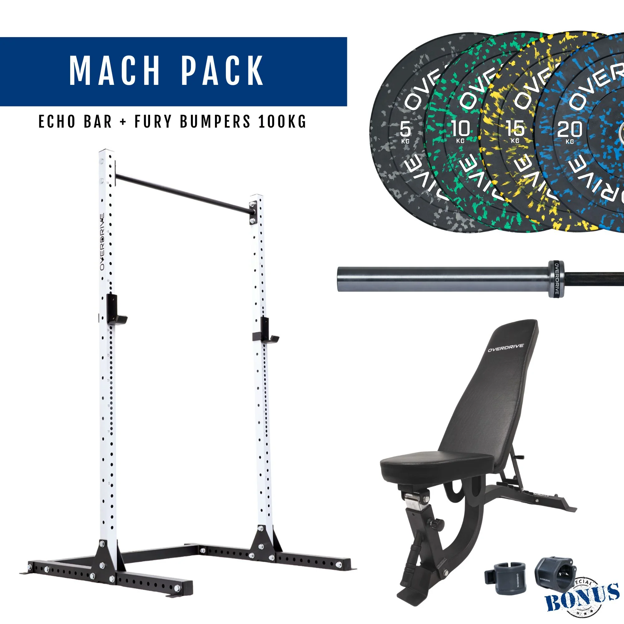 PRE-ORDER ETA 6th April Home Gym Packages - Mach Pack 100kg FID Bench - Image 25
