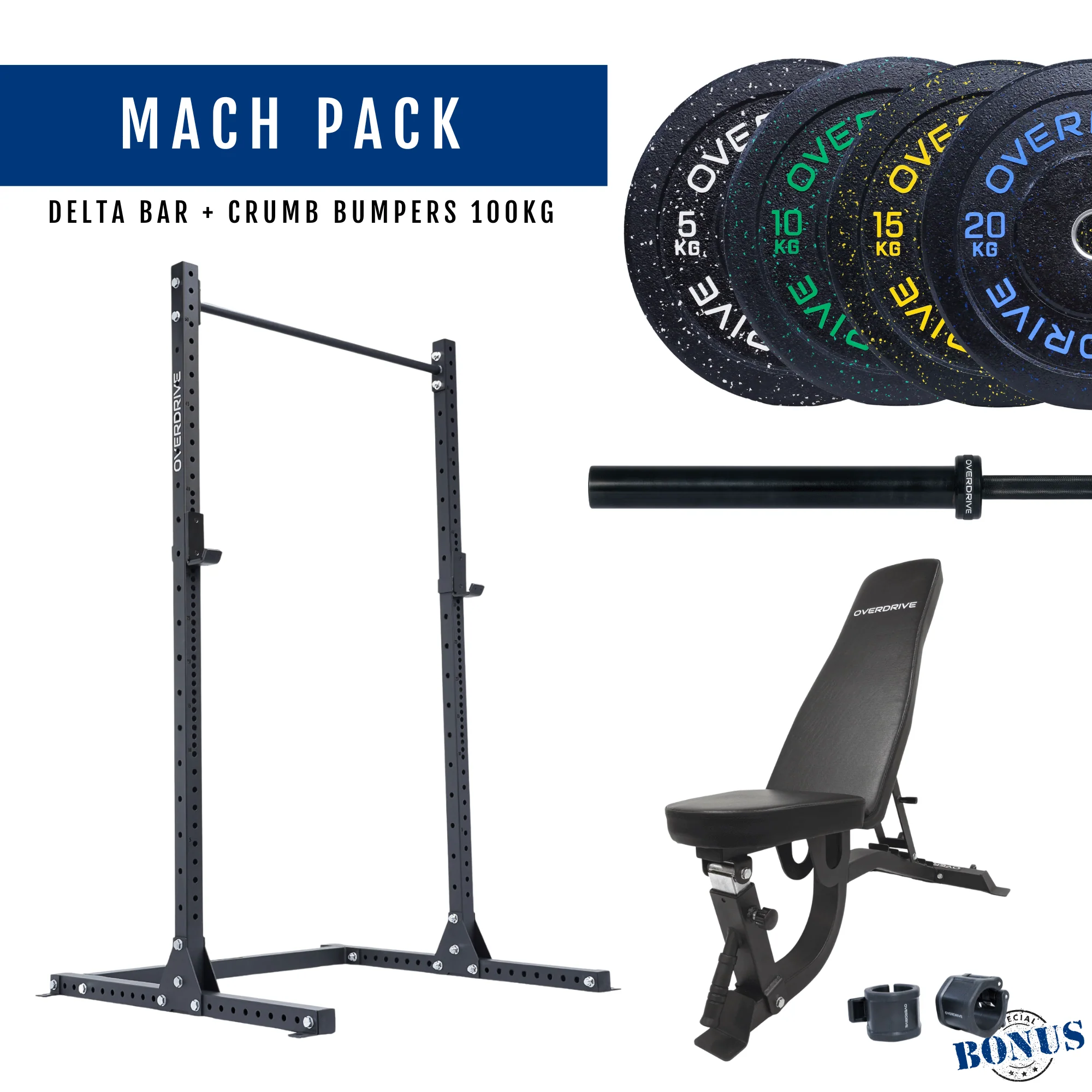 PRE-ORDER ETA 6th April Home Gym Packages - Mach Pack 100kg FID Bench - Image 30