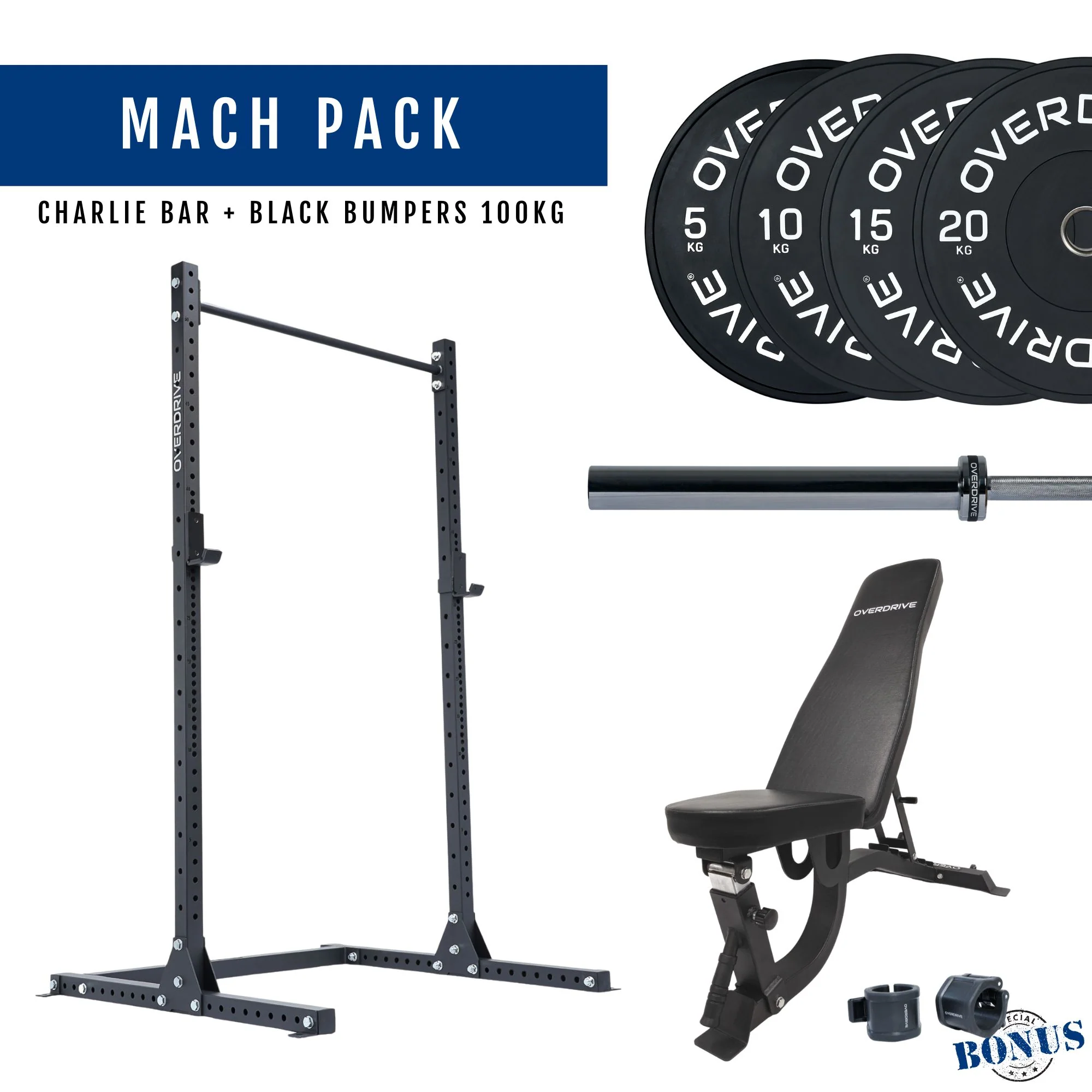 PRE-ORDER ETA 6th April Home Gym Packages - Mach Pack 100kg FID Bench - Image 4