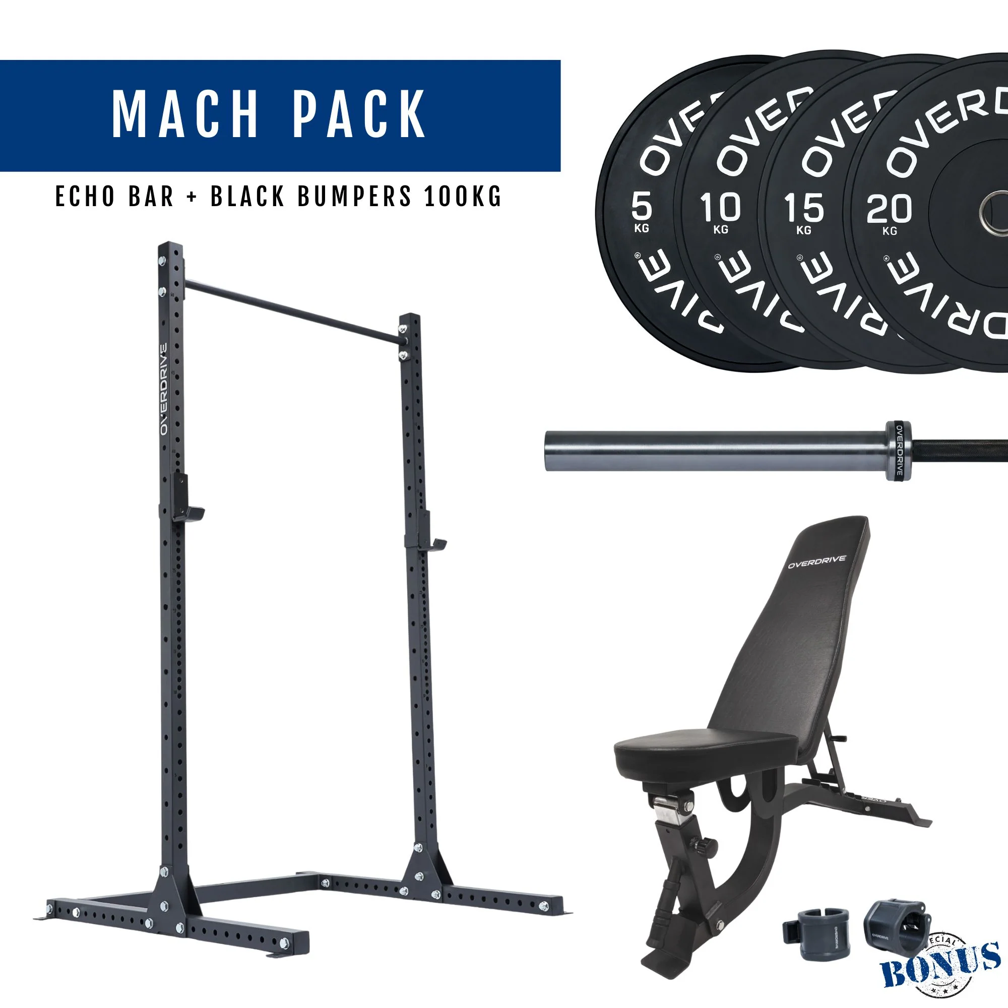 PRE-ORDER ETA 6th April Home Gym Packages - Mach Pack 100kg FID Bench - Image 8