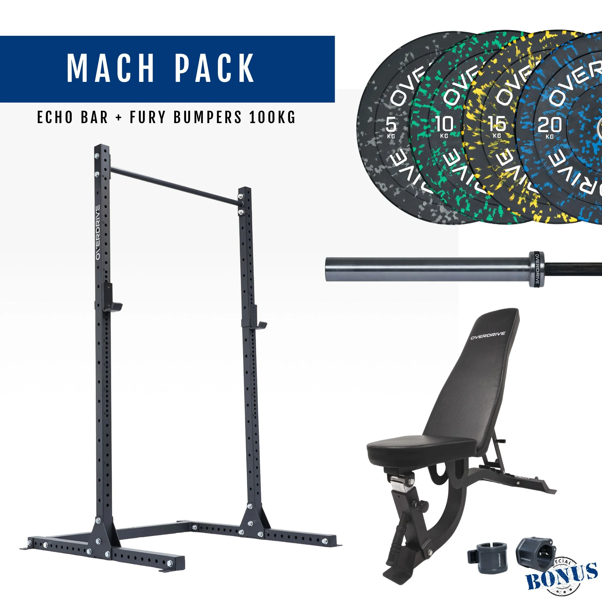 PRE-ORDER ETA 6th April Home Gym Packages - Mach Pack 100kg FID Bench - Image 9