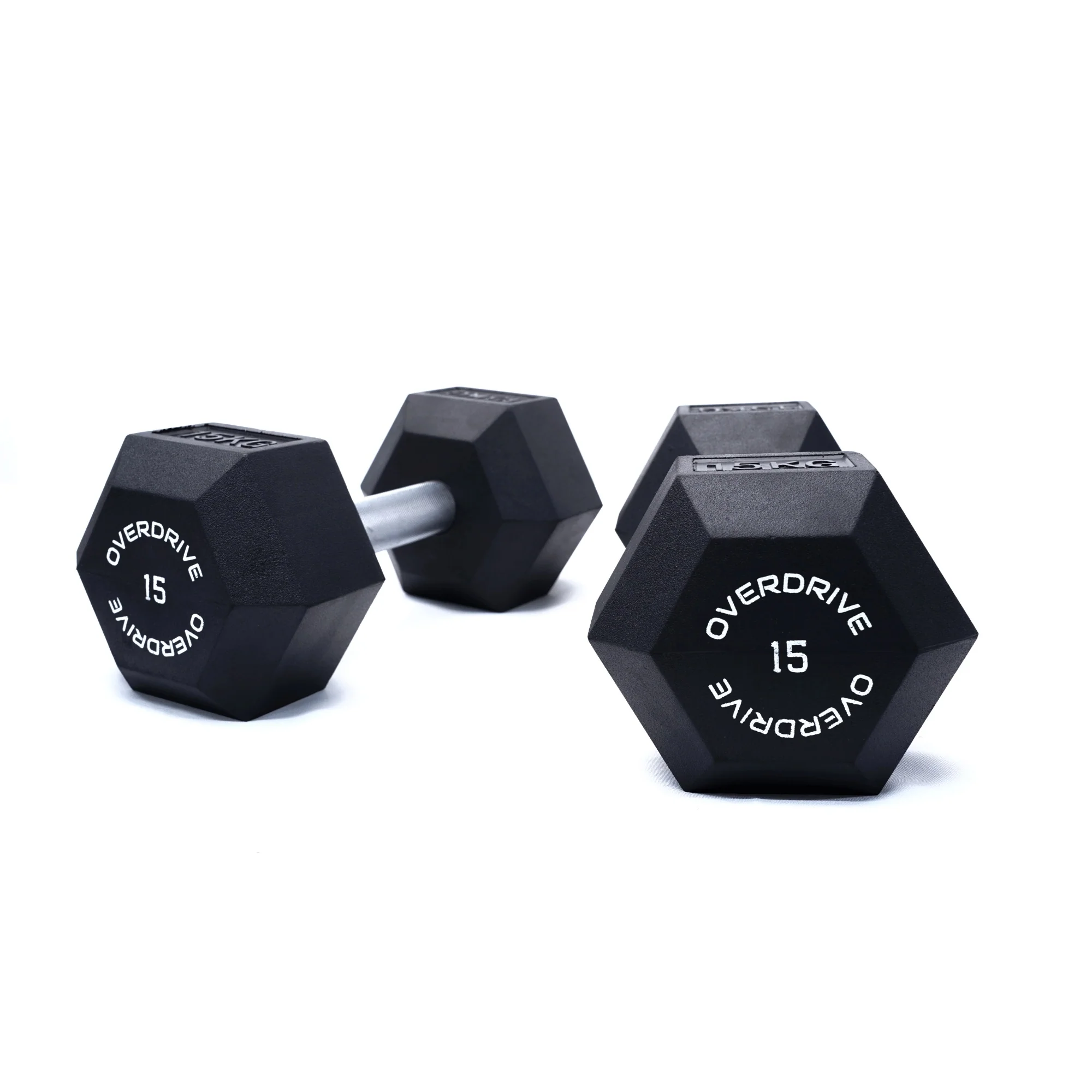 Overdrive Rubber Hex Dumbells - Image 3