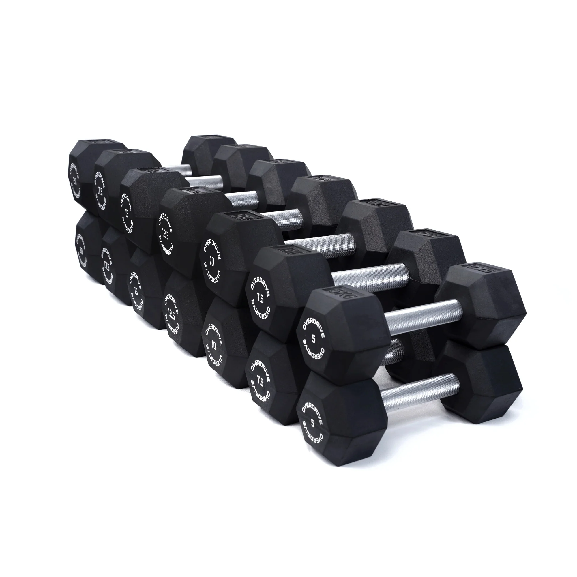 Overdrive Rubber Hex Dumbells - Image 8